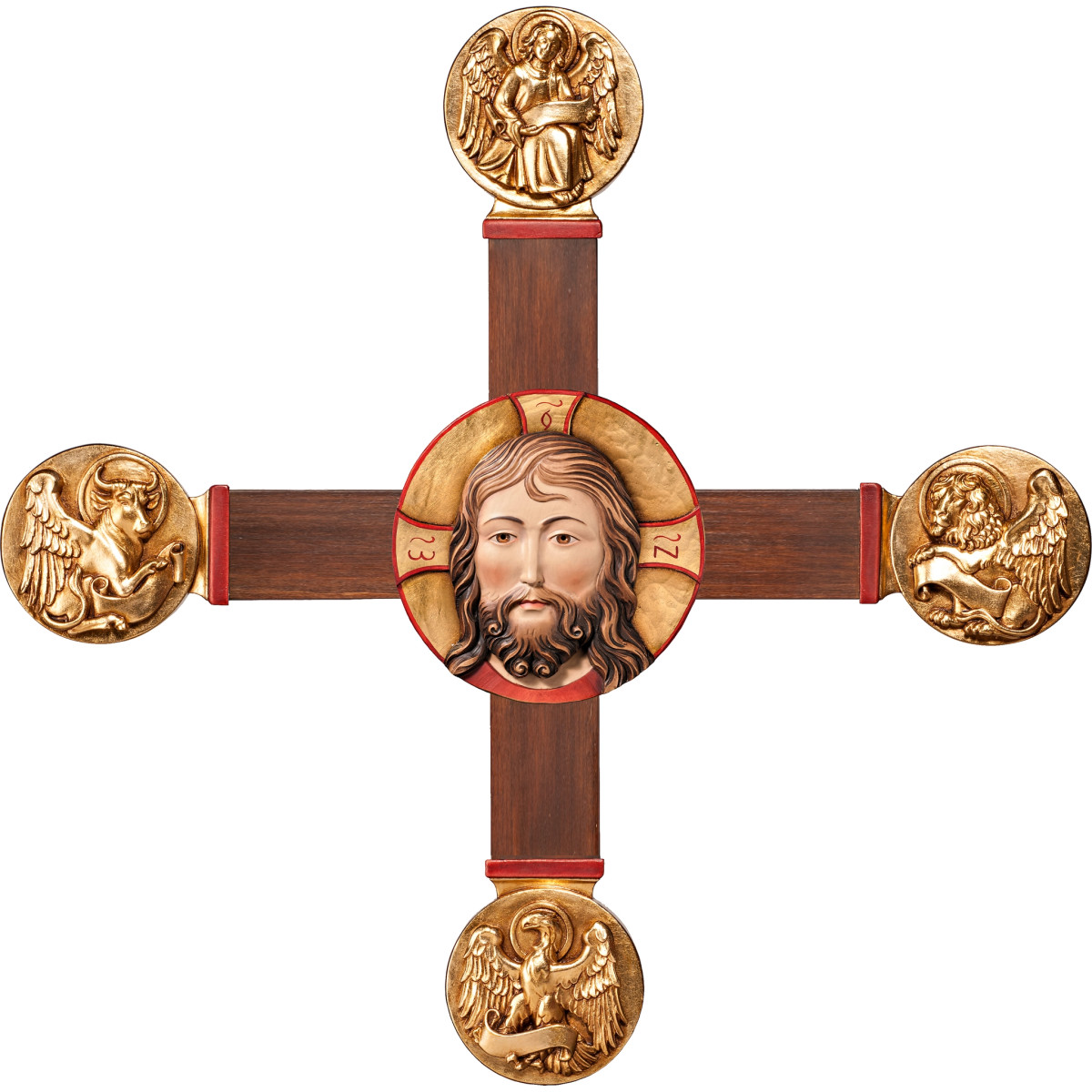 Cruz con Evangelistas y Cabeza de Cristo